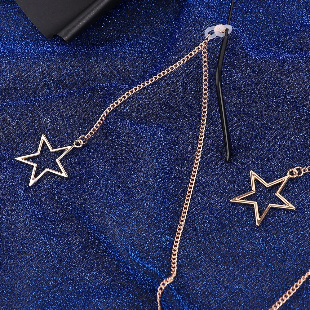 ✨ Chaîne Lunettes Étoiles Perles