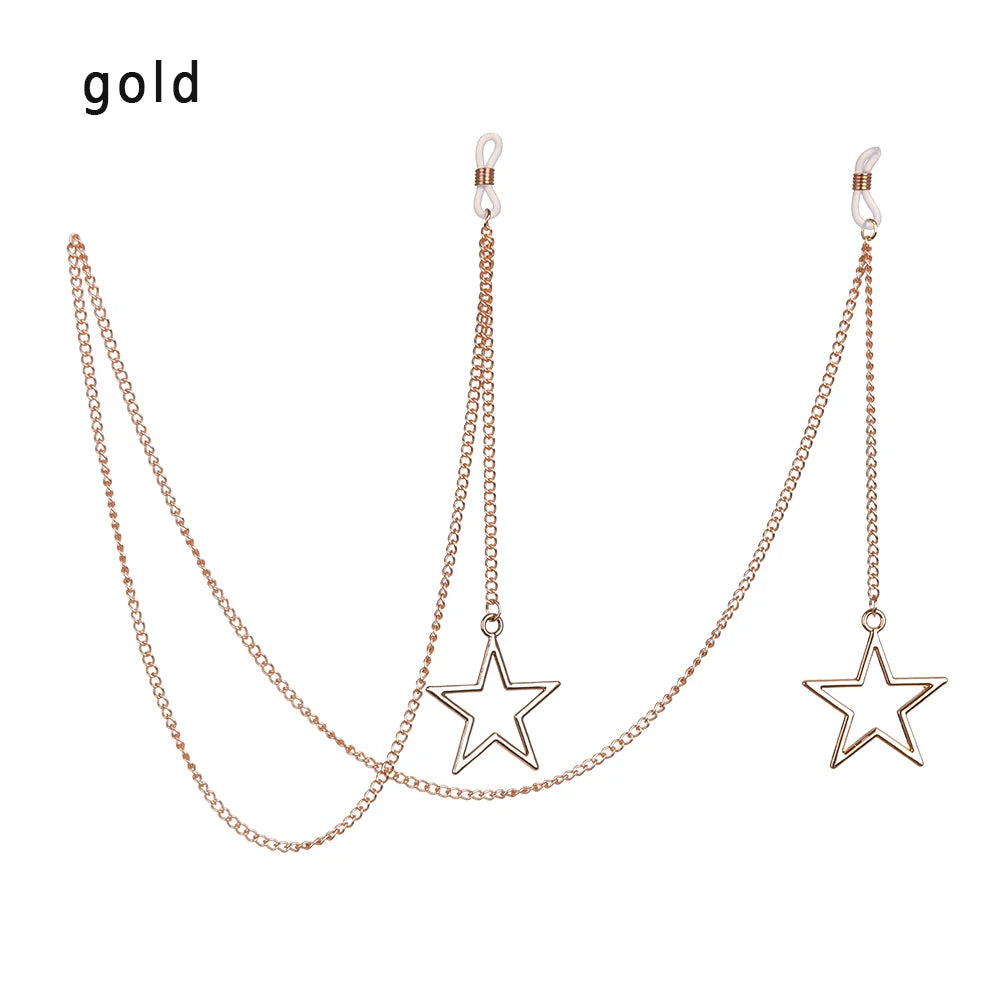 ✨ Chaîne Lunettes Étoiles Perles