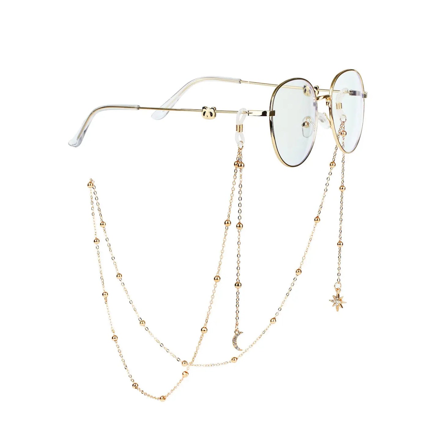 ✨ Chaîne Lunettes Étoiles Perles