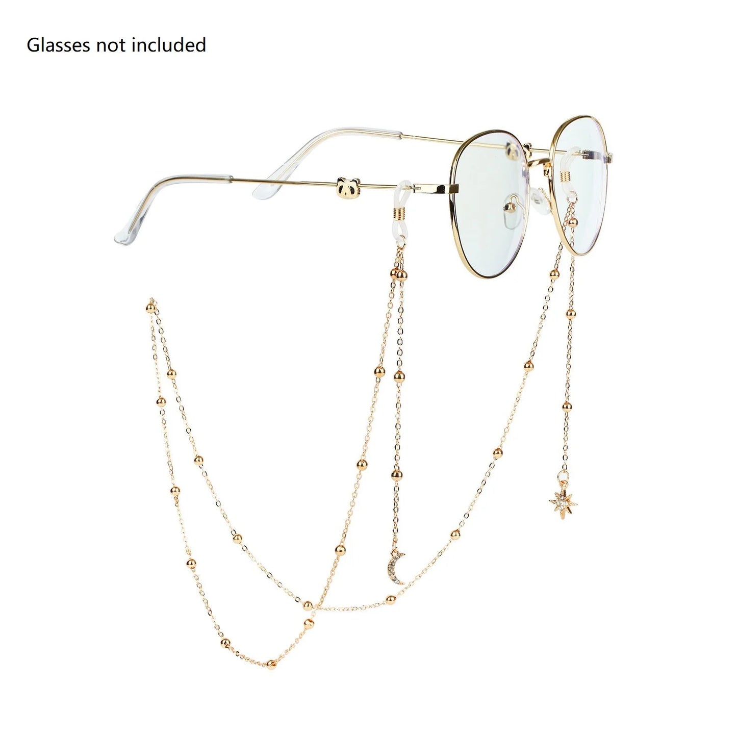 ✨ Chaîne Lunettes Étoiles Perles