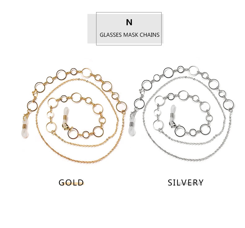 💎 Chaîne Lunettes Perles Élégante