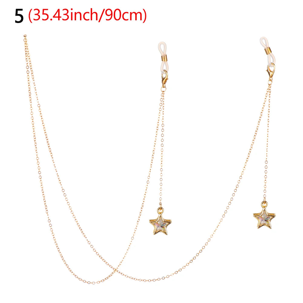 ✨ Chaîne Lunettes Étoiles Perles
