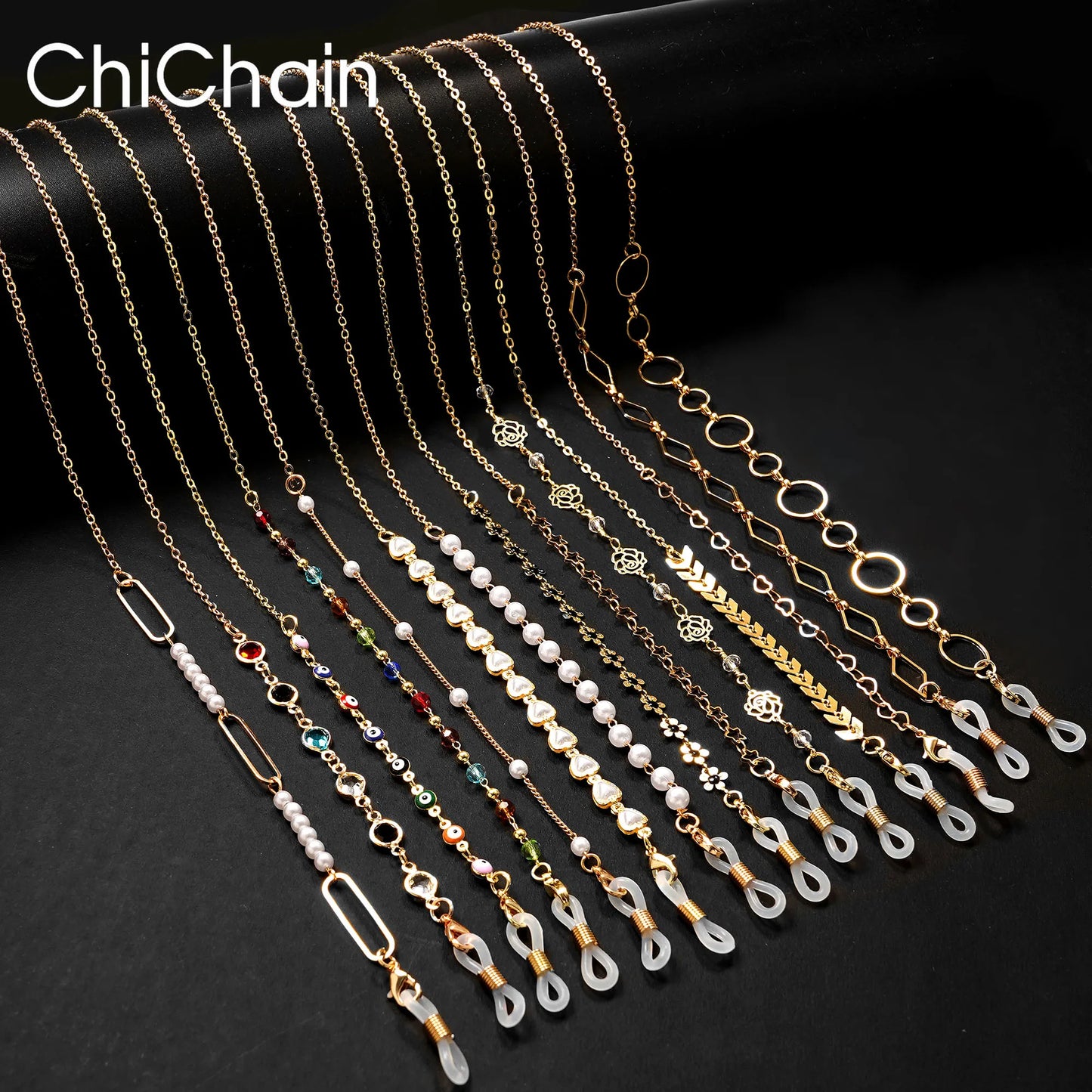 💎 Chaîne Lunettes Perles Élégante