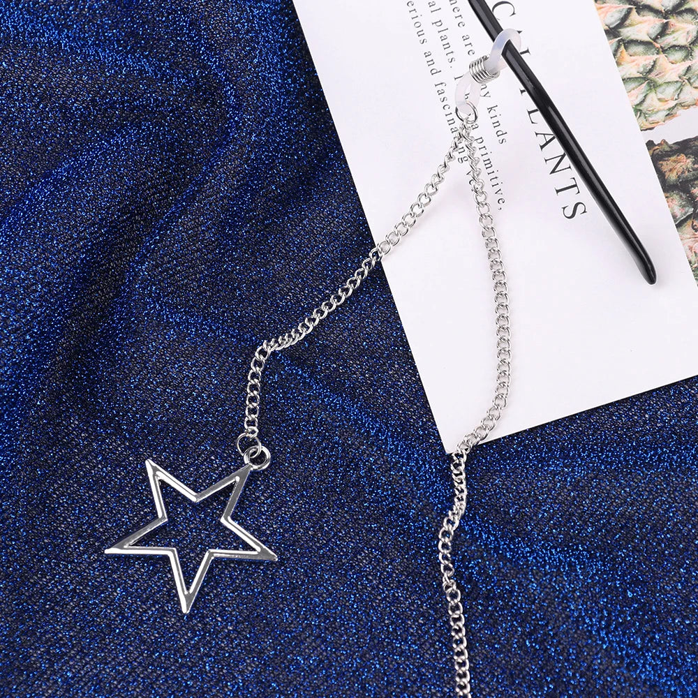 ✨ Chaîne Lunettes Étoiles Perles