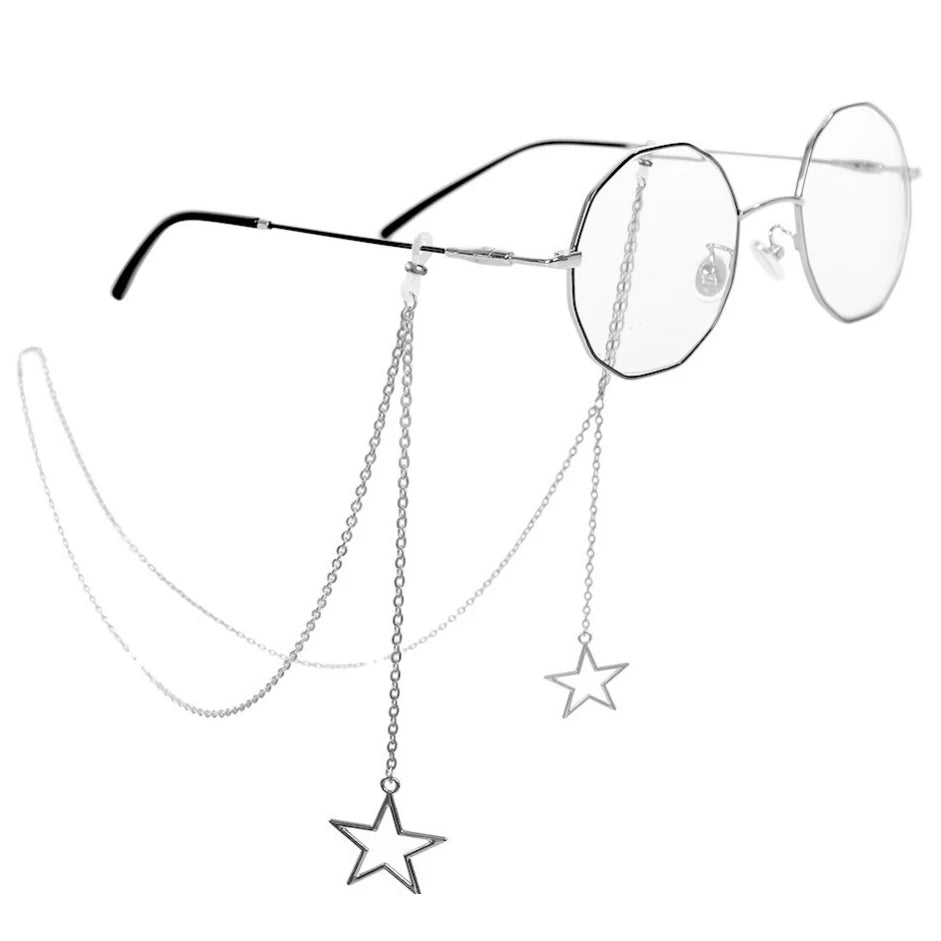 ✨ Chaîne Lunettes Étoiles Perles
