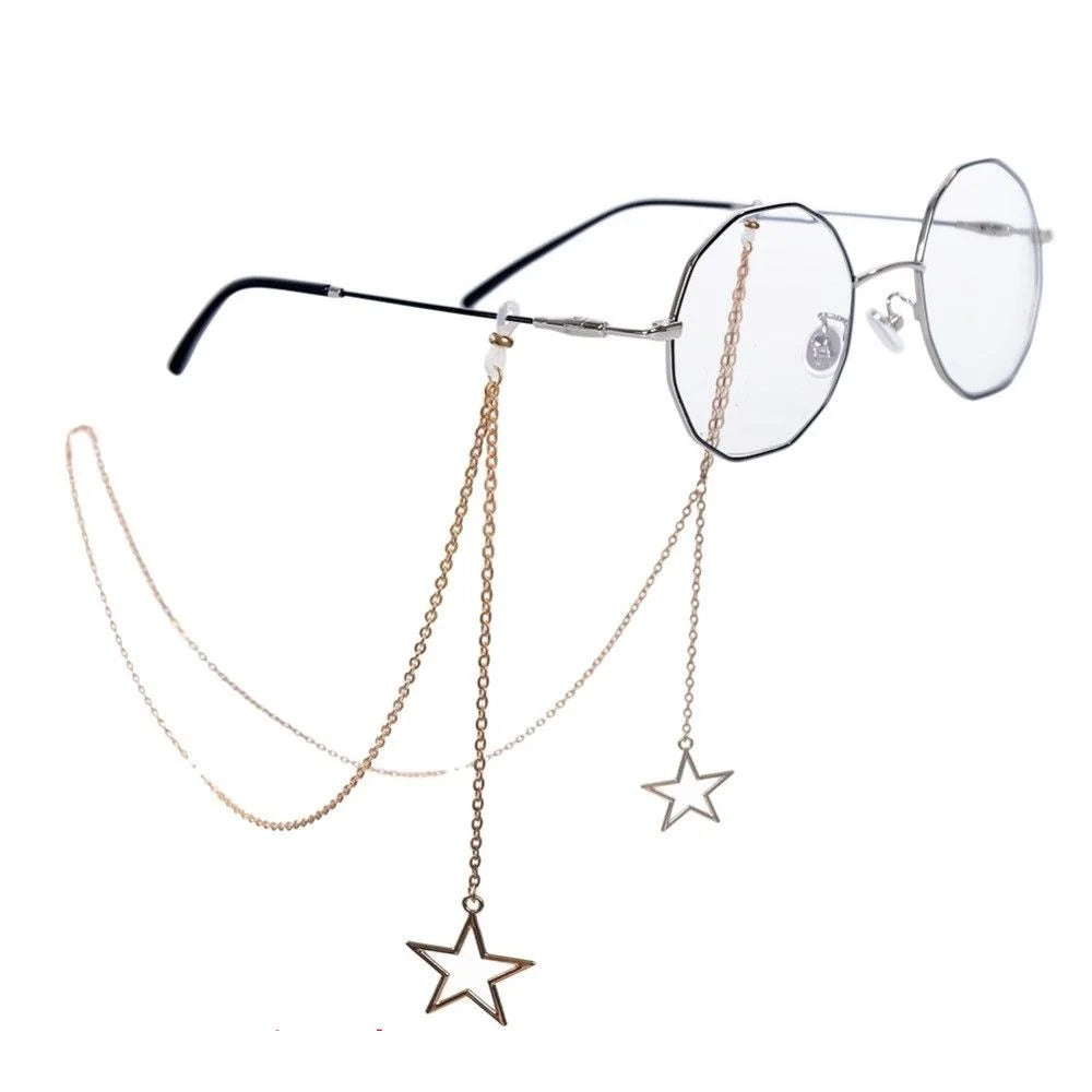 ✨ Chaîne Lunettes Étoiles Perles