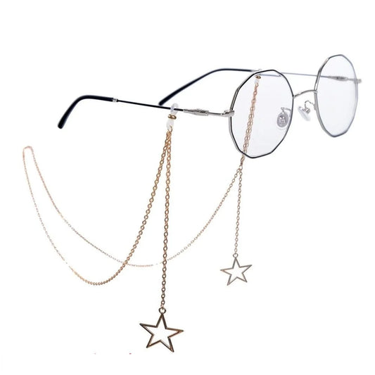 ✨ Chaîne Lunettes Étoiles Perles