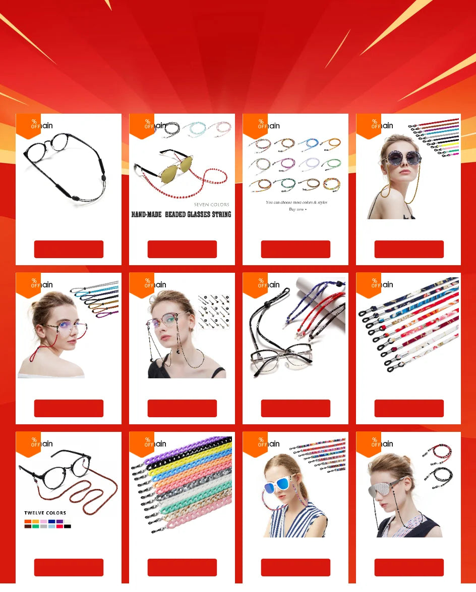 💎 Chaîne Lunettes Perles Élégante